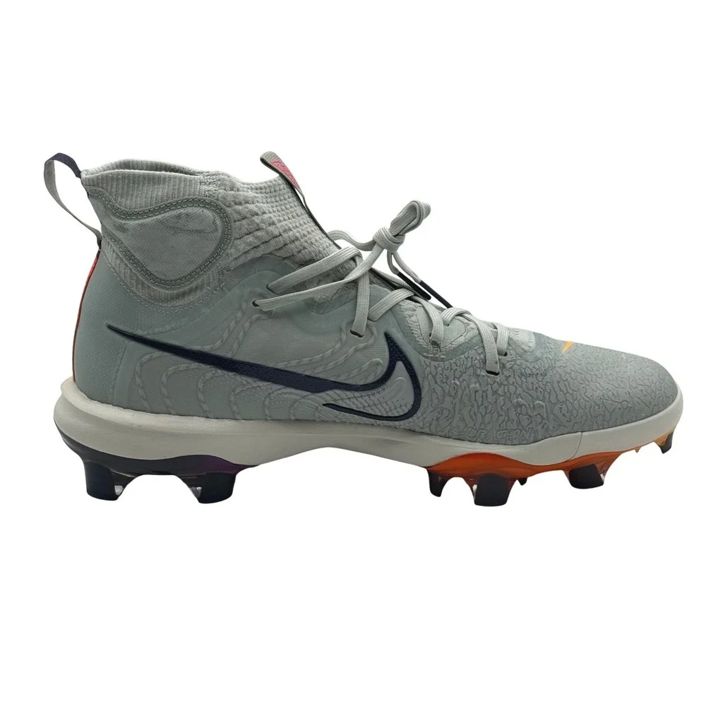 Nike Alpha Huarache‎ NXT Baseball Cleats Mens 13 Gray Orange TPU HF1132-001 NEW